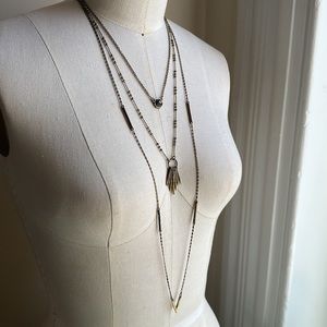 Lucky Brand triple-strand necklace. Adjustable. Bohemian. Festival Season! ✨